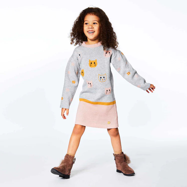 Sweater Knit Cat Dress