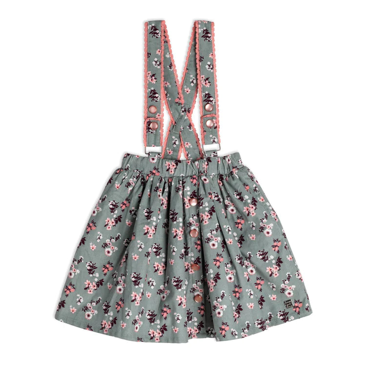Floral Corduroy Skirt