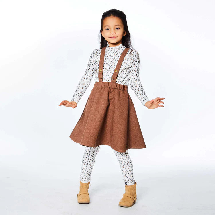 Brown Skirt with suspenders