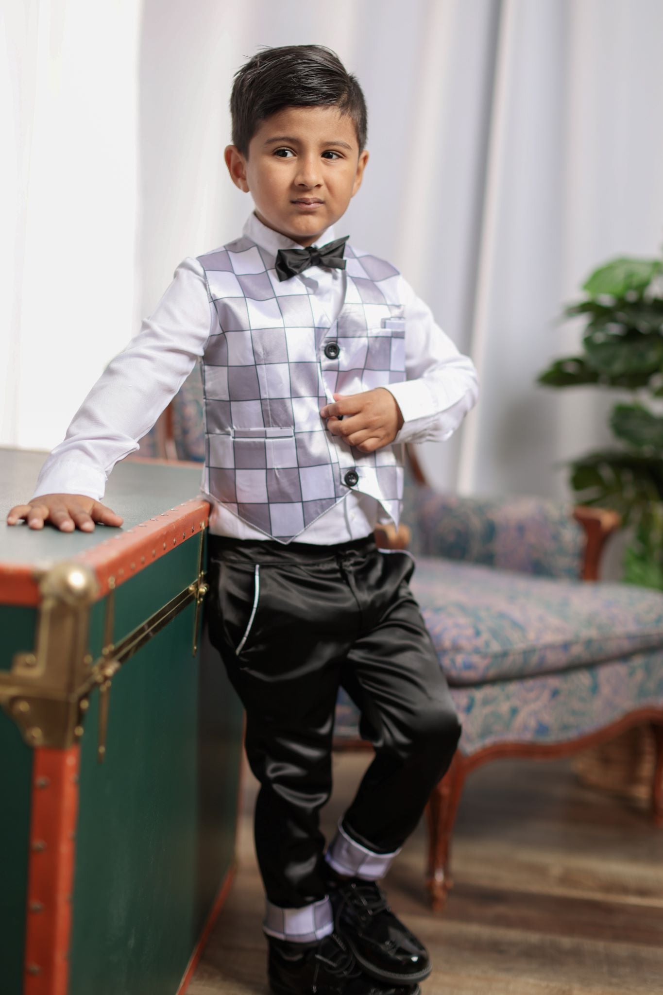 Black with Suede Formal Shoes