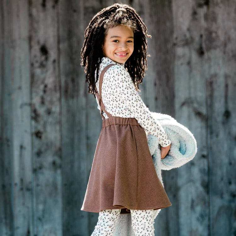 Brown Skirt with suspenders